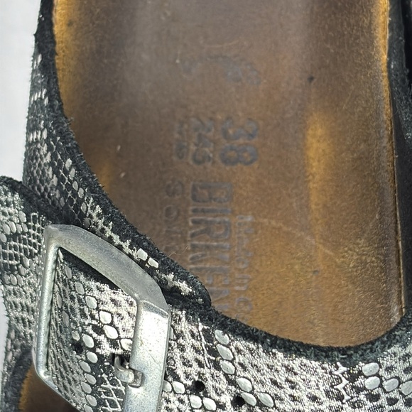 🔥🔥🔥Birkenstock Black and Gray Comfort Sandals Size: 7-7.5/38 - Picture 6 of 9
